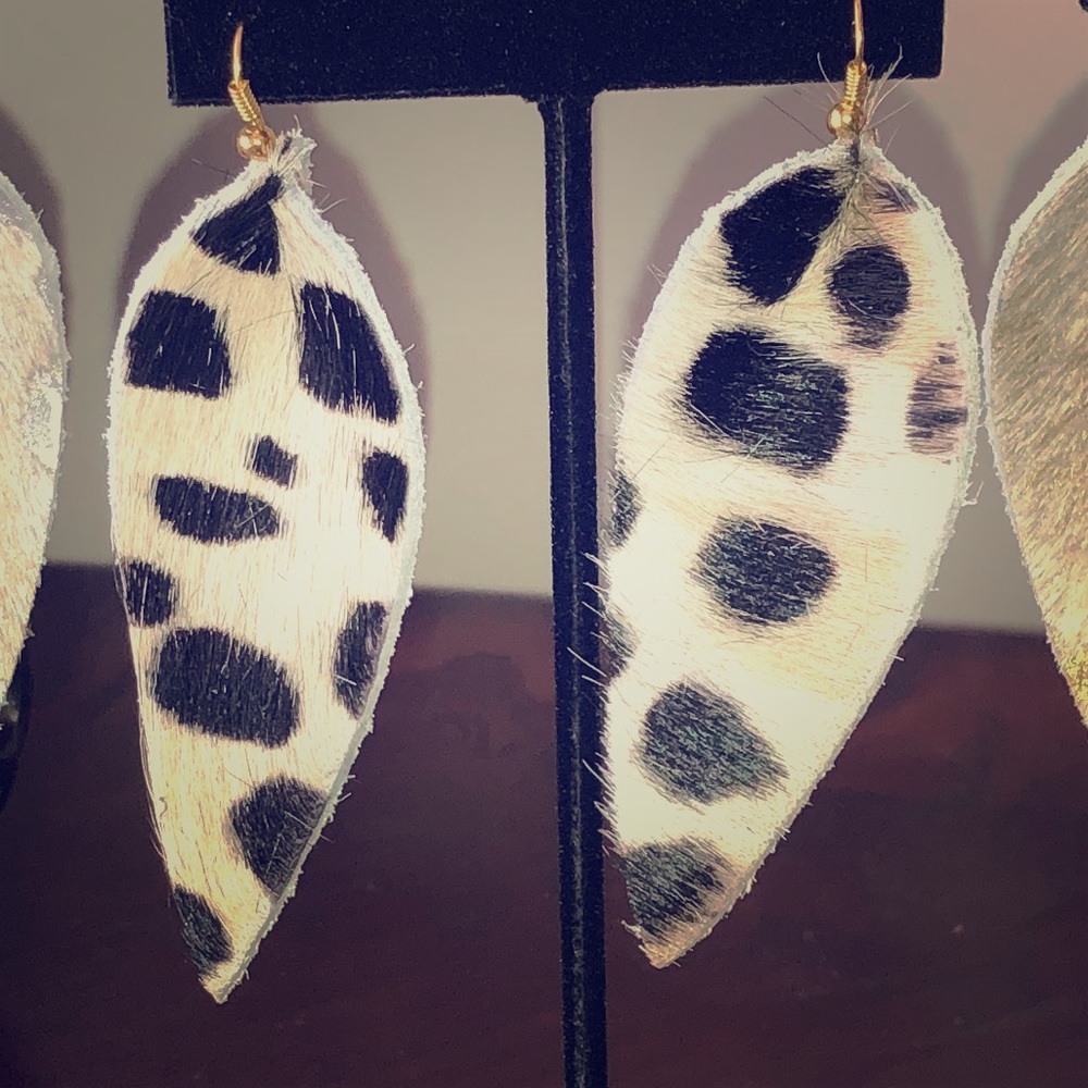 New leather earring beautiful